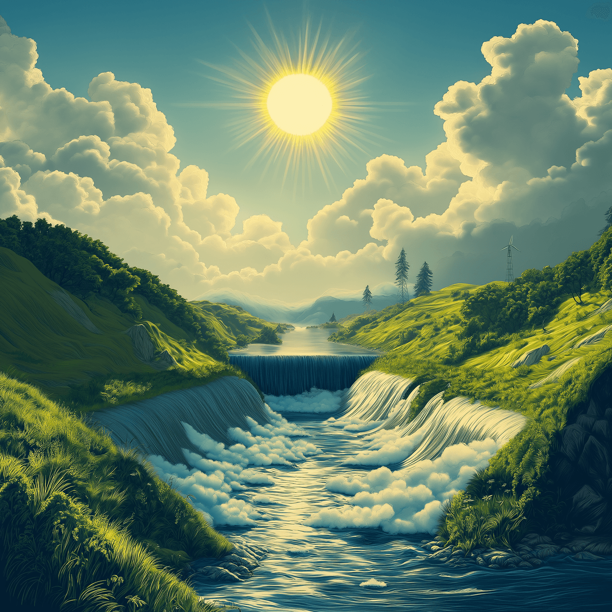 illustration hydro farm