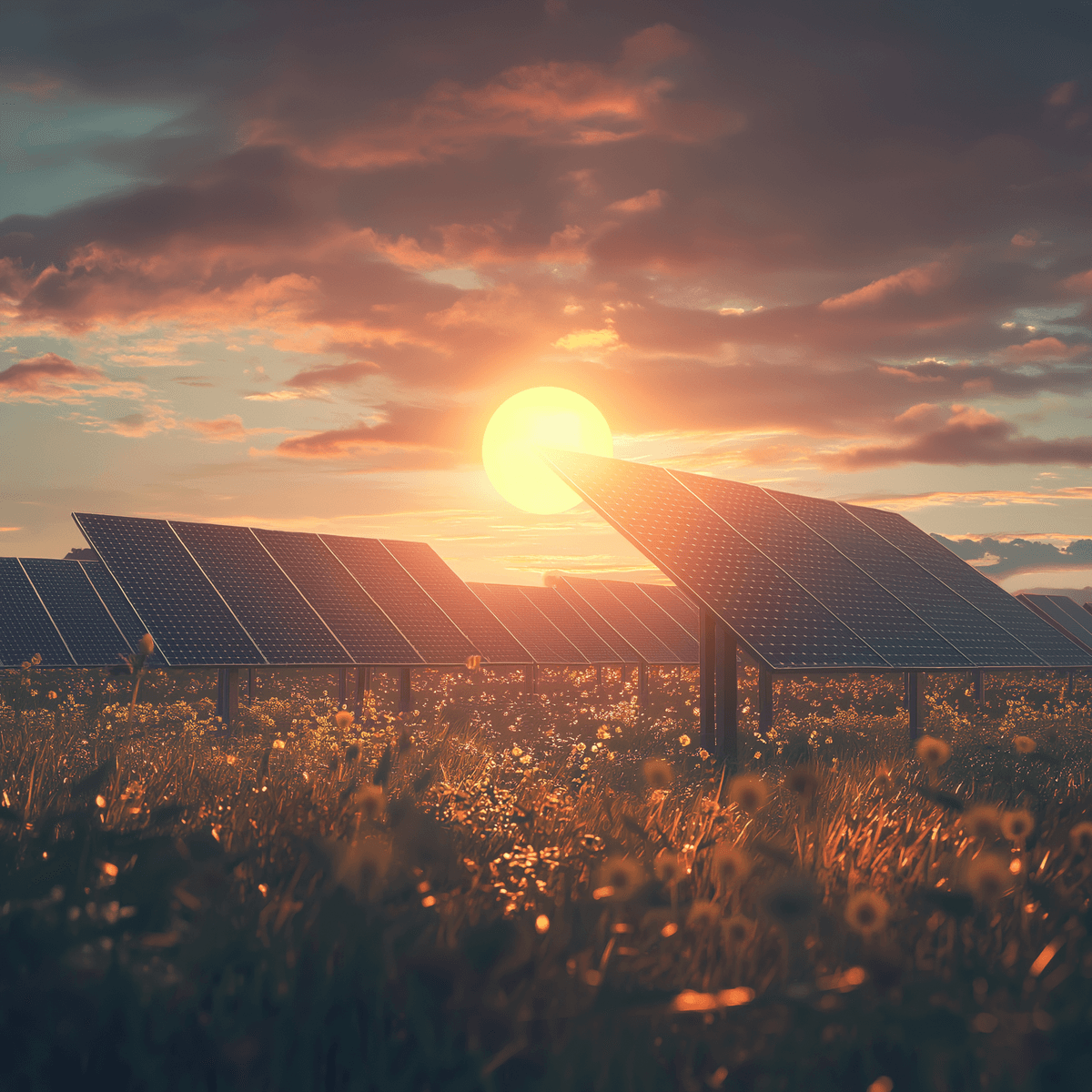 illustration solar farm
